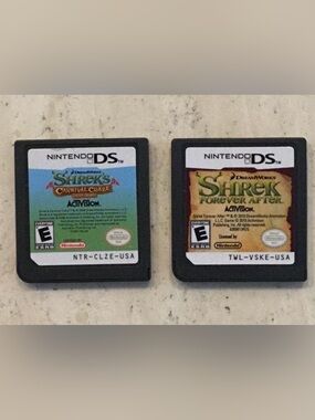 Shrek Carnival Craze Nintendo DS Game & Shrek Forever After DS Games Tested